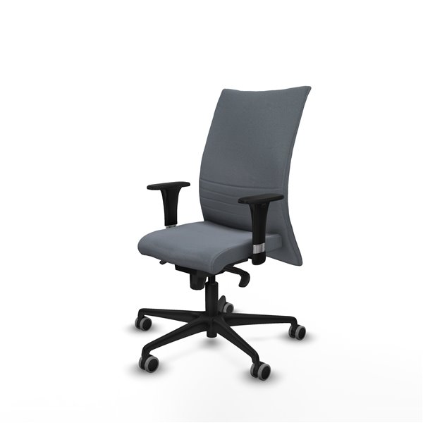 Albacete confidente XL sincro bali gris brazos 1D cromados base nailon ruedas 65mm engomadas