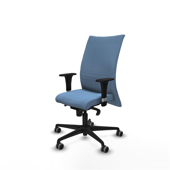 Albacete confidente XL sincro bali azul cielo brazos 1D cromados base nailon ruedas 65mm engomadas