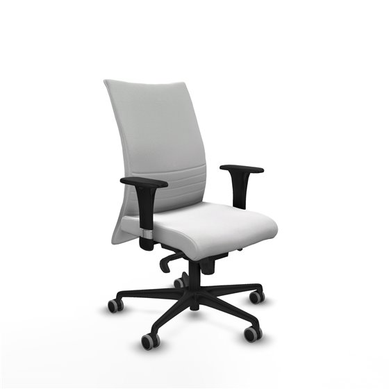 Albacete confidente XL sincro bali blanco brazos 1D cromados base nailon ruedas 65mm engomadas