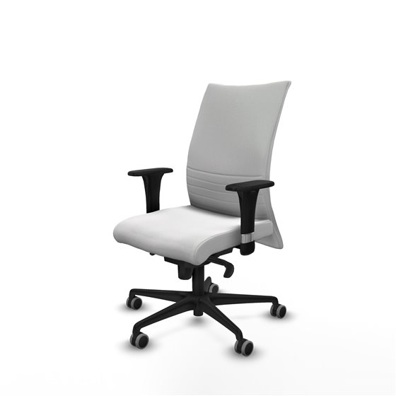 Albacete confidente XL sincro bali blanco brazos 1D cromados base nailon ruedas 65mm engomadas