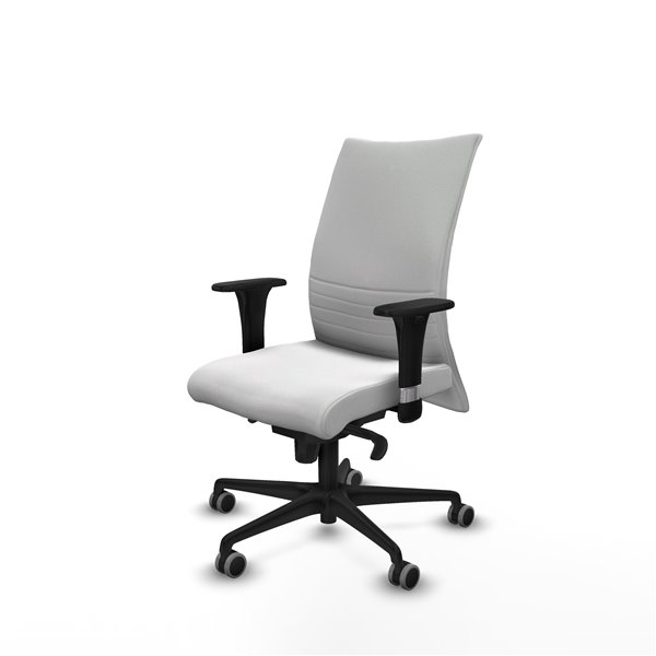 Albacete confidente XL sincro bali blanco brazos 1D cromados base nailon ruedas 65mm engomadas