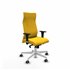 Albacete XL sincro similpiel amarillo brazos 1D base blanca ruedas 65mm engomadas
