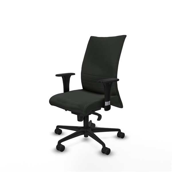 Albacete confidente XL sincro bali negro brazos 1D cromados base nailon ruedas 65 mm nailon