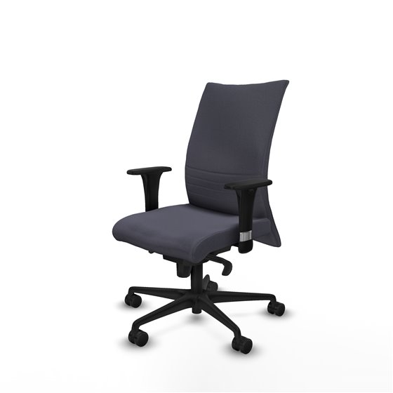 Albacete confidente XL sincro bali gris oscuro brazos 1D cromados base nailon ruedas 65 mm nailon