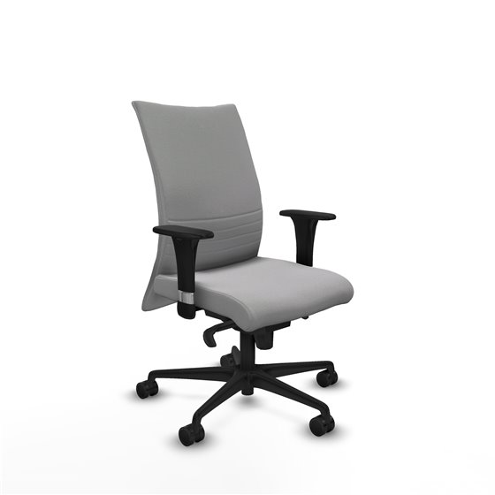 Albacete confidente XL sincro bali gris claro brazos 1D cromados base nailon ruedas 65 mm nailon