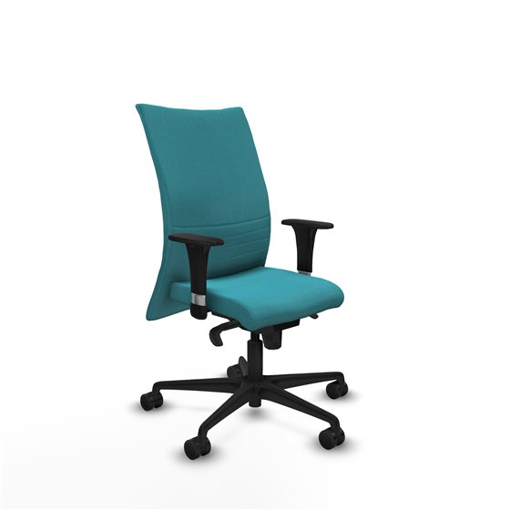 Albacete confidente XL sincro bali turquesa brazos 1D cromados base nailon ruedas 65 mm nailon