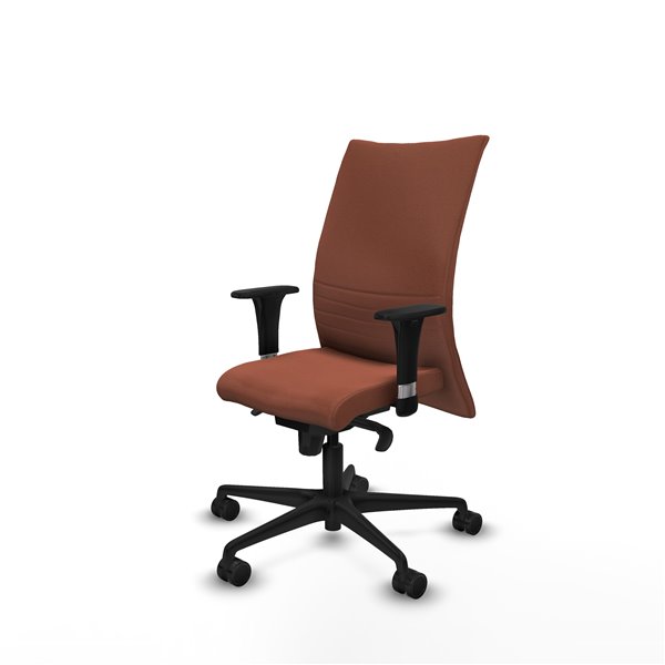 Albacete confidente XL sincro bali marrón brazos 1D cromados base nailon ruedas 65 mm nailon