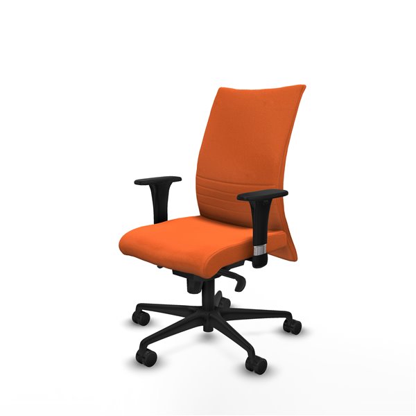 Albacete confidente XL sincro bali naranja brazos 1D cromados base nailon ruedas 65 mm nailon