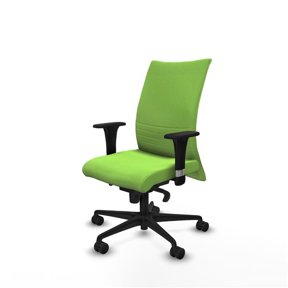 Albacete confidente XL sincro bali pistacho brazos 1D cromados base nailon ruedas 65 mm nailon