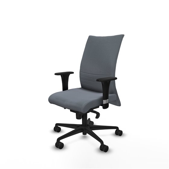 Albacete confidente XL sincro bali gris brazos 1D cromados base nailon ruedas 65 mm nailon