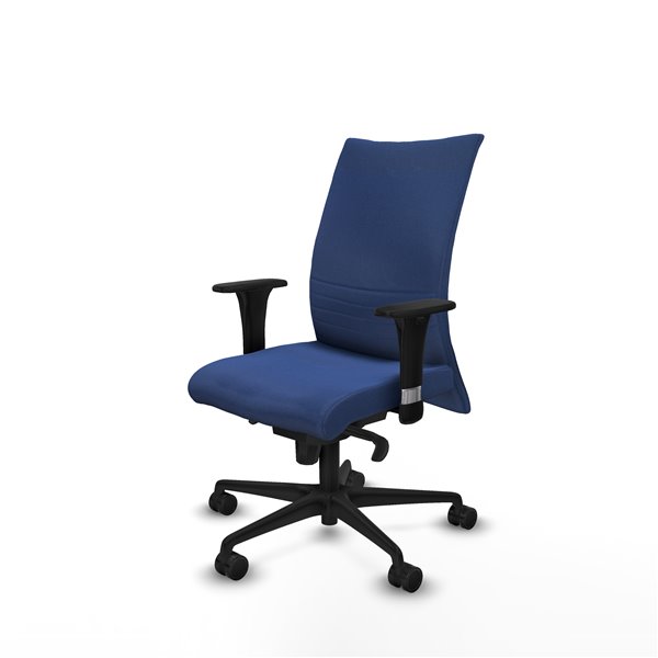 Albacete confidente XL sincro bali azul marino brazos 1D cromados base nailon ruedas 65 mm nailon