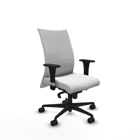 Albacete confidente XL sincro bali blanco brazos 1D cromados base nailon ruedas 65 mm nailon