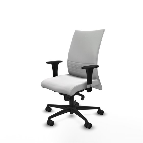Albacete confidente XL sincro bali blanco brazos 1D cromados base nailon ruedas 65 mm nailon