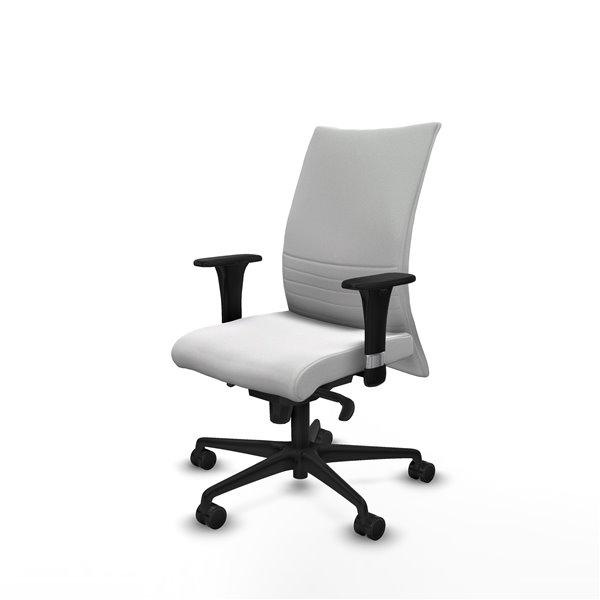 Albacete confidente XL sincro bali blanco brazos 1D cromados base nailon ruedas 65 mm nailon