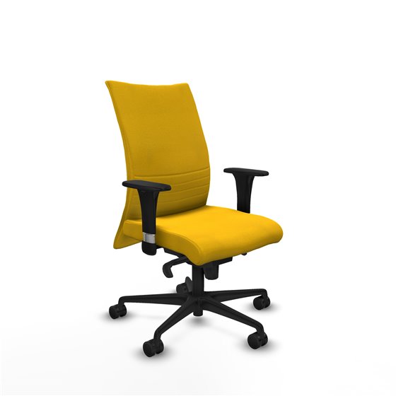 Albacete confidente XL sincro bali amarillo brazos 1D cromados base nailon ruedas 65 mm nailon