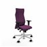 Albacete XL sincro similpiel morado brazos 1D base blanca ruedas 65 mm nailon