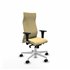 Albacete XL sincro similpiel crema brazos 1D base blanca ruedas 65 mm nailon