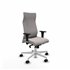 Albacete XL sincro similpiel blanco brazos 1D base blanca ruedas 65 mm nailon