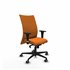 Albacete confidente XL sincro similpiel naranja brazos 1D cromados base nailon ruedas 65mm engomadas