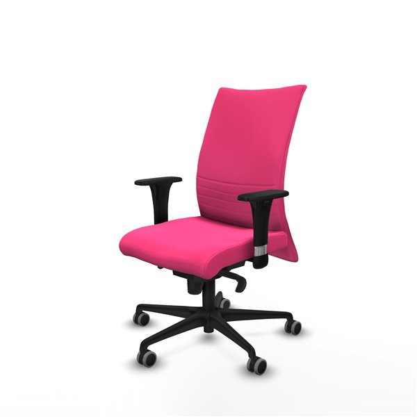 Albacete confidente XL sincro similpiel rosa brazos 1D cromados base nailon ruedas 65mm engomadas