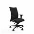 Albacete confidente XL sincro similpiel negro brazos 1D cromados base nailon ruedas 65 mm nailon