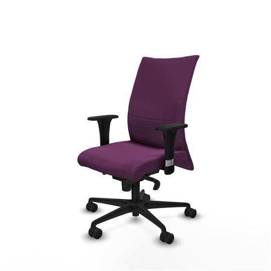 Albacete confidente XL sincro similpiel morado brazos 1D cromados base nailon ruedas 65 mm nailon