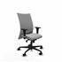 Albacete confidente XL sincro similpiel gris claro brazos 1D cromados base nailon ruedas 65 mm nailon