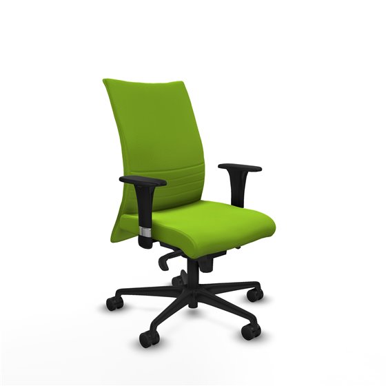 Albacete confidente XL sincro similpiel pistacho brazos 1D cromados base nailon ruedas 65 mm nailon