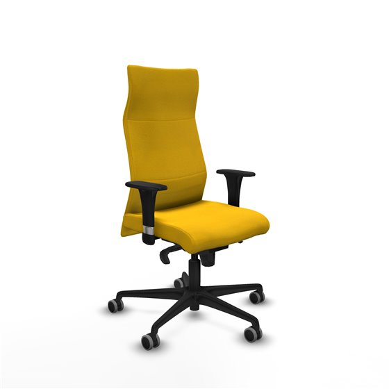 Albacete XL sincro bali amarillo brazos 1D base nailon ruedas 65mm engomadas