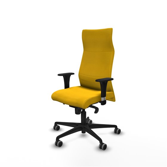Albacete XL sincro bali amarillo brazos 1D base nailon ruedas 65mm engomadas