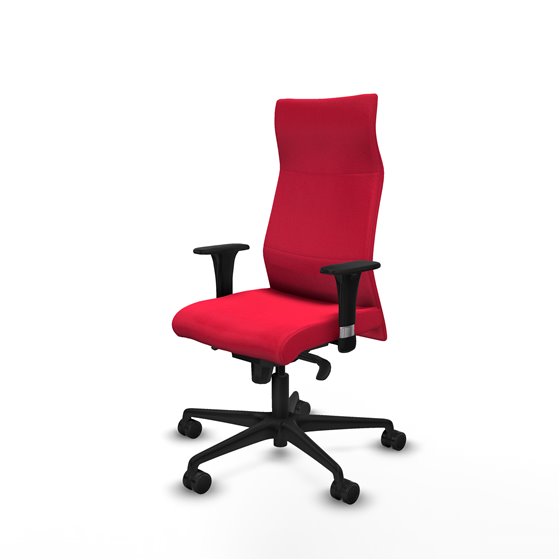 Albacete XL sincro bali rojo brazos 1D base nailon ruedas 65 mm nailon