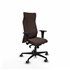 Albacete XL sincro similpiel marrón oscuro brazos 1D base nailon ruedas 65mm engomadas