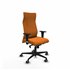 Albacete XL sincro similpiel naranja brazos 1D base nailon ruedas 65mm engomadas