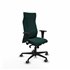 Albacete XL sincro similpiel verde botella brazos 1D base nailon ruedas 65mm engomadas