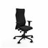 Albacete XL sincro similpiel negro brazos 1D base nailon ruedas 65 mm nailon