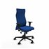 Albacete XL sincro similpiel azul brazos 1D base nailon ruedas 65 mm nailon