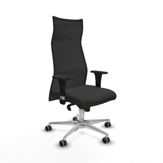 Albacete malla XL sincro malla negra bali negro brazos 1D base aluminio ruedas 65mm engomadas