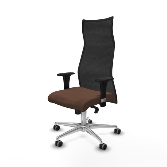 Albacete malla XL sincro malla negra bali marrón oscuro brazos 1D base aluminio ruedas 65mm engomadas