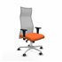 Albacete malla XL sincro malla gris bali naranja brazos 1D base aluminio ruedas 65mm engomadas