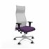 Albacete malla XL sincro malla blanca bali morado brazos 1D base aluminio ruedas 65mm engomadas