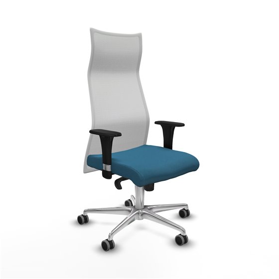 Albacete malla XL sincro malla blanca bali verde petroleo brazos 1D base aluminio ruedas 65mm engomadas