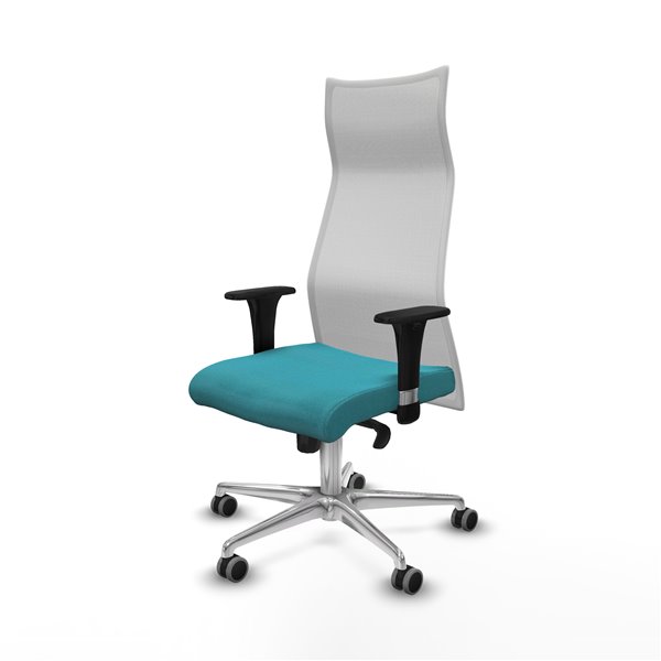 Albacete malla XL sincro malla blanca bali turquesa brazos 1D base aluminio ruedas 65mm engomadas