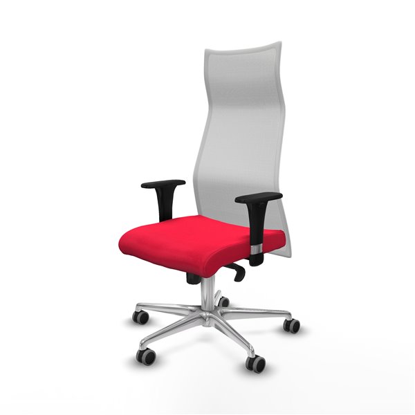Albacete malla XL sincro malla blanca bali rojo brazos 1D base aluminio ruedas 65mm engomadas
