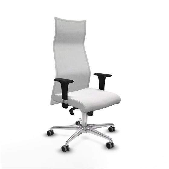Albacete malla XL sincro malla blanca bali blanco brazos 1D base aluminio ruedas 65mm engomadas