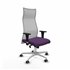 Albacete malla XL sincro malla gris bali morado brazos 1D base aluminio ruedas 65mm engomadas
