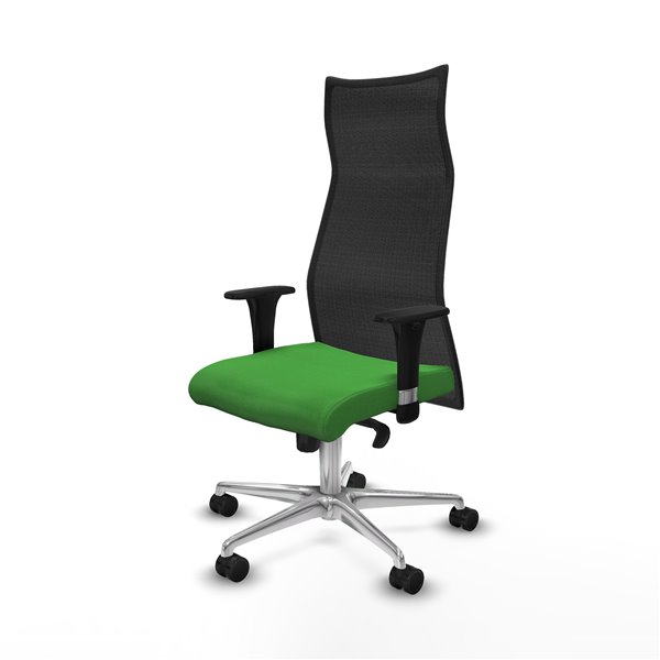 Albacete malla XL sincro malla negra bali verde brazos 1D base aluminio ruedas 65mm nailon