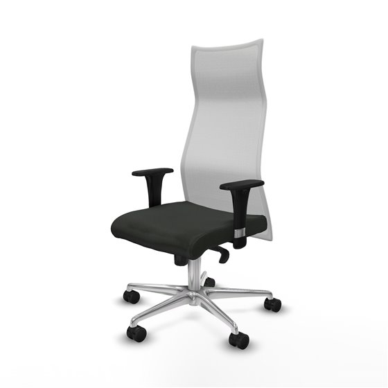 Albacete malla XL sincro malla blanca bali negro brazos 1D base aluminio ruedas 65mm nailon