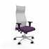 Albacete malla XL sincro malla blanca bali morado brazos 1D base aluminio ruedas 65mm nailon
