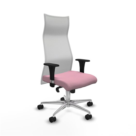 Albacete malla XL sincro malla blanca bali rosa brazos 1D base aluminio ruedas 65mm nailon