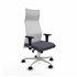 Albacete malla XL sincro malla blanca bali gris oscuro brazos 1D base aluminio ruedas 65mm nailon